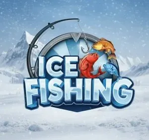 Multiple fish species swimming beneath frozen lake surface