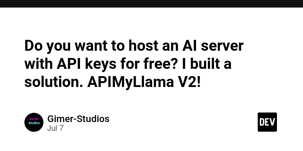 Do you want to host an AI server with API keys for free? I built a solution. APIMyLlama V2!