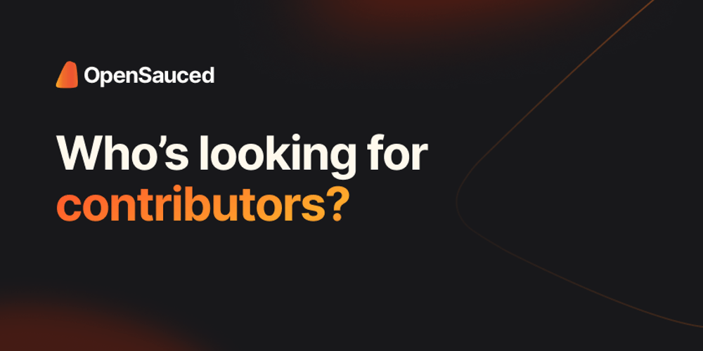 Who's looking for open source contributors? (week 66)