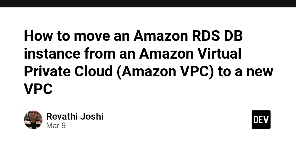 How to move an Amazon RDS DB instance from an Amazon Virtual Private Cloud (Amazon VPC) to a new VPC