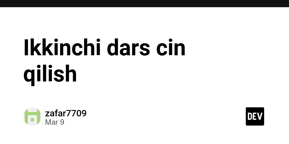 Ikkinchi dars cin qilish